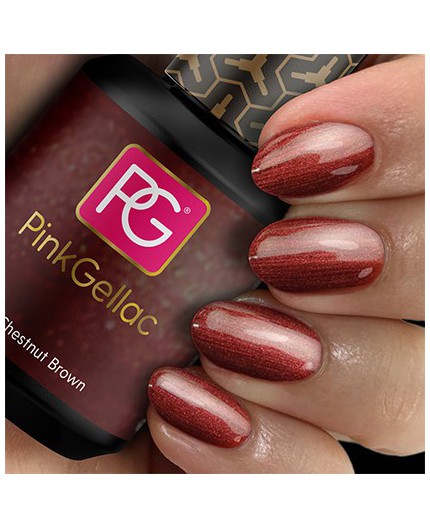 Pink Gellac 150 Chesnut Brown Color Gel Permanente