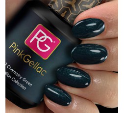 El Pink Gellac 232 Chemistry Green de Pink Gellac es un intenso color verde oscuro con un sutil brillo.