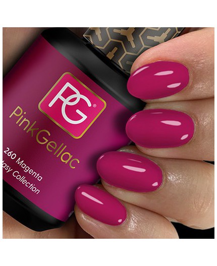 Pink Gellac 260 Magenta Rosa Color Esmalte Gel Permanente