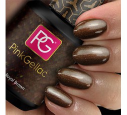 El 114 Royal Brown de Pink Gellac es un bonito color marrón con un sutil efecto perla.