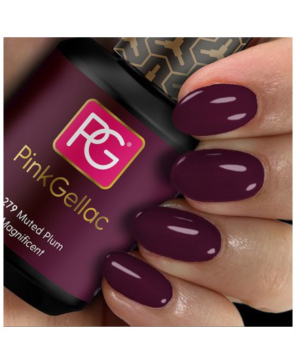 Pink Gellac 279 Muted Plum Ciruela Color Esmalte Gel Permanente