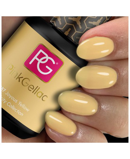 Pink Gellac 287 Joyous Yellow Amrillo Color Esmalte Gel Permanente