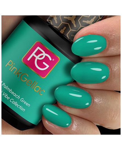 Pink Gellac 271 Palmbeach Green Verde Color Esmalte Gel Permanente