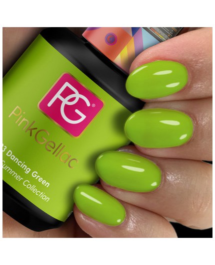 Pink Gellac 293 Dancing Green Verde Color Esmalte Gel Prmanente