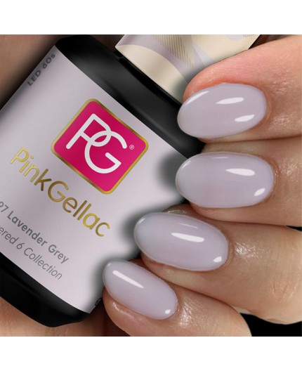 Pink Gellac 297 Lavender Grey color esmalte gel permanente