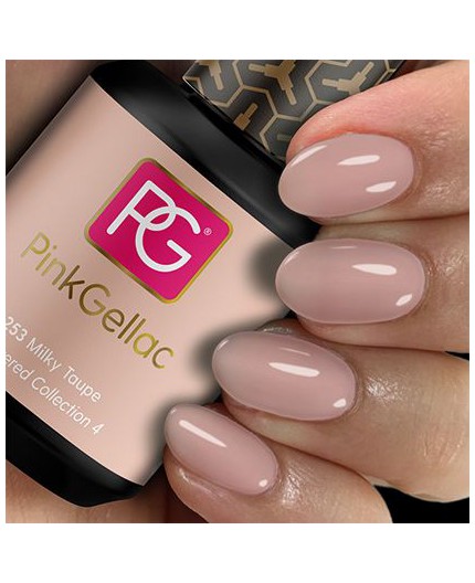 Pink Gellac 253 Milky Taupe color esmalte gel permanente