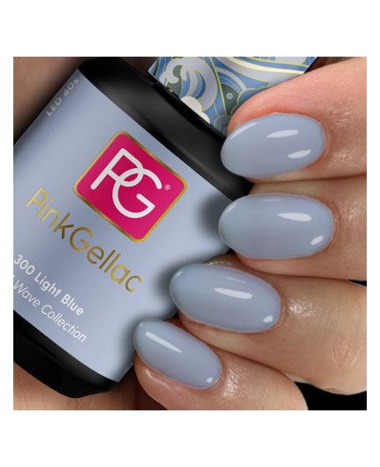 Pink Gellac 300 Light Blue Color Esmalte Gel Permanente