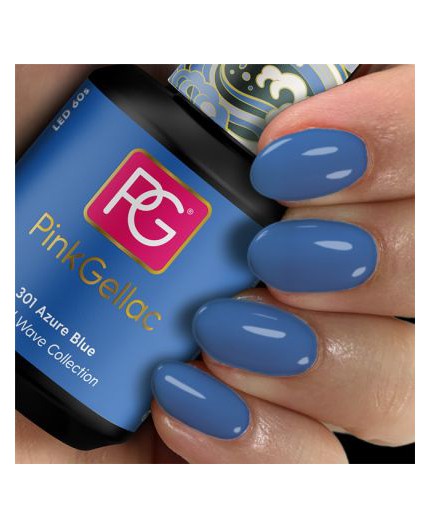 Pink Gellac 301 Azure Blue Esmalte en gel permanente