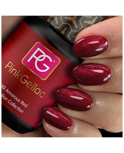 Pink Gellac 230 Amorous Red Rojo Color Gel Esmalte Permanente