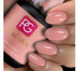 El esmalte en gel permanente 275 Fresh Pink es un color rosa neutro con un tono de fondo cálido.