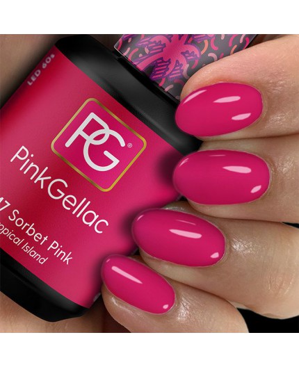 Pink Gellac 247 Sorbet Pink Rosa Color Esmalte en gel permanente