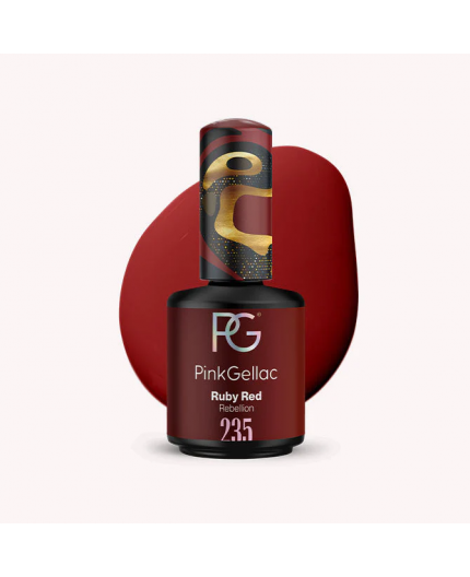 Pink Gellac 235 Ruby Red Rojo Color Esmalte Gel Permanente