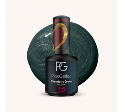 El Pink Gellac 232 Chemistry Green de Pink Gellac es un intenso color verde oscuro con un sutil brillo.