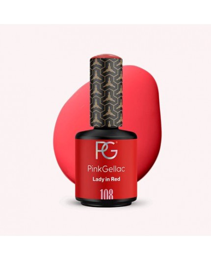 Pink Gellac 108 Lady in Red Color Esmalte Gel Permanente