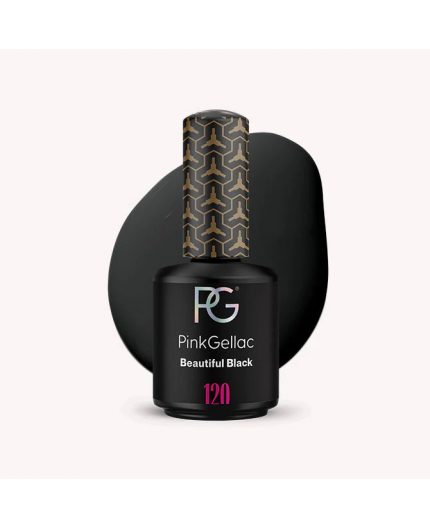 Pink Gellac 120 Beautiful Black Negro Color Esmalte Gel Permanente