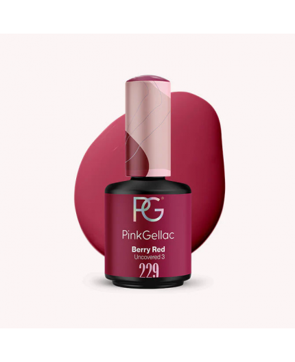 Pink Gellac 229 Berry Red Rojo Color Gel Permanente