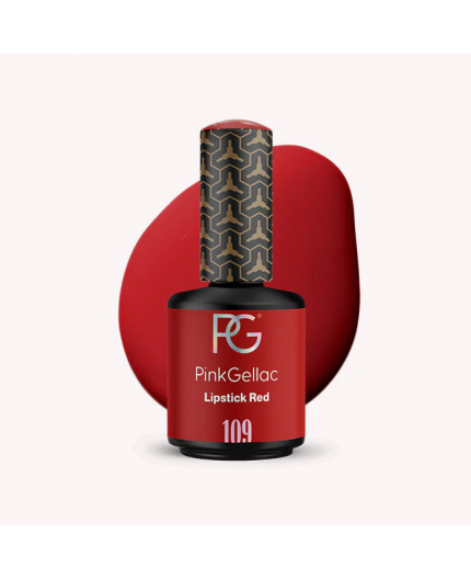 Pink Gellac 109 Lipstick Red Rojo Color Esmalte Gel Permanente