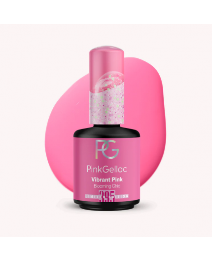 Pink Gellac 395 Vibrant Pink Color Esmalte en gel permanente