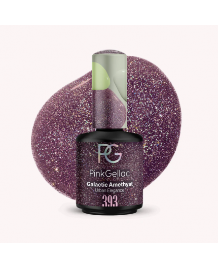 Pink Gellac 393 Galactic Amethyst Color Esmalte Gel Permanente