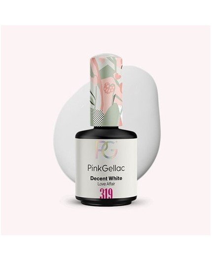 Pink Gellac 319 Decent White Color Esmalte Gel Permanente