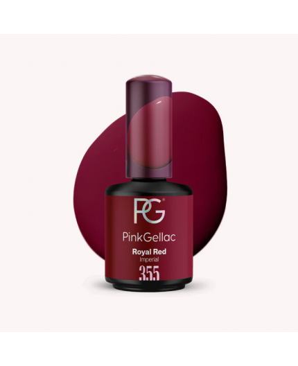 Pink Gellac 355 Royal Red Color Esmalte Gel Permanente