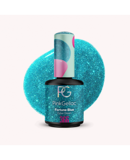 Pink Gellac 366 Fortune Blue Azul Color Esmalte Gel Permanente