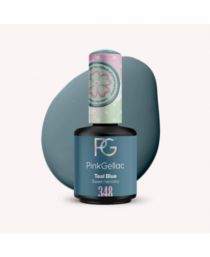 Pink Gellac 348 Teal Blue Color Esmalte Gel Permanente