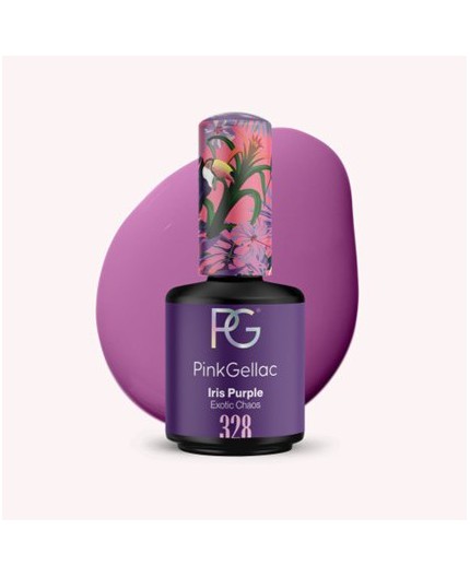 Pink Gellac 328 Iris Purple Lila Color Esmalte Gel Permanente