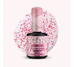 387 Splattered Candy Color Esmalte Gel Permanente transparente con purpurinas