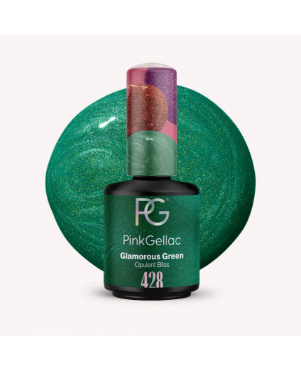 Pink Gellac 428 Glamorous Green Color Esmalte Gel Permanente