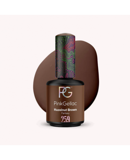 Pink Gellac 259 Hazelnut Brown Color Esmalte Gel Permanente