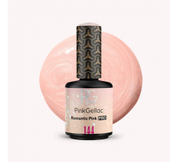 Con este delicioso tono rosa con un fino toque de purpurina conseguirás una manicura natural y muy romántica.